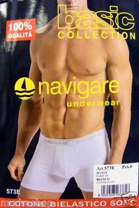 BOXER UOMO NAVIGARE COTONE BIELASTICO 6 PEZZI TG 4-5-6-7 NERO E BIANCO 573E  - Picture 1 of 3