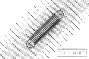 Molla di trazione 1,5 mm gancio occhiello 12 x 57,5 mm 8,5 kg spirale acciaio inox metallo - Foto 1 di 1