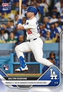 Tarjeta de novato Topps Now 2025 Los Angeles Dodgers Dalton Rushing #183 dura primer éxito - Imagen 1 de 1