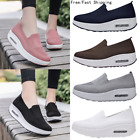 Womens Running Trainers Sneakers Sports Black Casual Slip On Walking Shoes Size