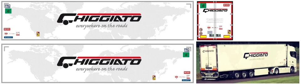 Grafica adesiva "Chiggiato Lamberet"   x semirimorchi Herpa 1/87 - Immagine 1 di 1