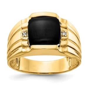 14k Yellow Gold Diamond Ring Size 10 for Men's 3.72 gram - Picture 1 of 6