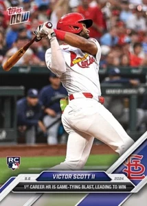 2024 TOPPS NOW MLB ROOKIE CARD ST. LOUIS CARDINALS VICTOR SCOTT II #521 1st HR - Picture 1 of 1