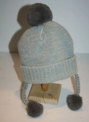Top Paw Gris Suave L/XL Perro Pom Pom Balls Gorro Mascota Gorra Sombrero Borlas Invierno NUEVO Foto 1 de 4