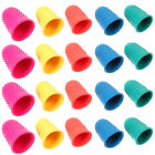 20pcs Rubber Finger Tips Guard Silicone Thimble Finger Pads