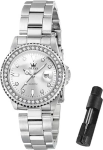 OLEVS Watch Ladies Dress Diamond Stainless Steel Waterproof - Picture 1 of 6