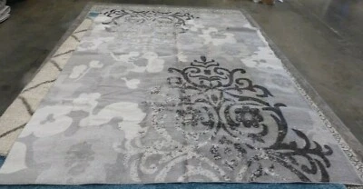 Tapete manchado prata/marfim 10' x 14' preço reduzido 1172604852 ADR114B-10 - Imagem 1 de 4