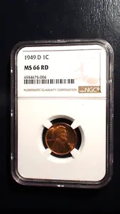 1949 D Lincoln Wheat Cent NGC MS66 RED GEM UNCIRCULATED 1C Coin PRICED TO SELL! - Picture 1 of 4