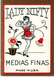 c1920 Label Lady Nifty Medias Finas (Stockings For Women) - Picture 1 of 4