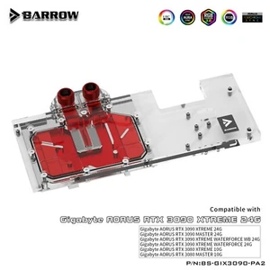 Bloque de agua de GPU Barrow para Gigabyte Aorus RTX 3080 3090 Xtreme Master WaterForce - Imagen 1 de 12