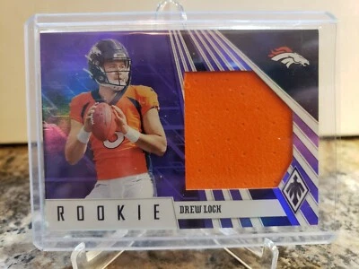 2019 Panini Phoenix Drew Lock Purple Rookie Patch 34/75 RC - Image 1 of 2