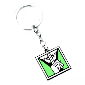 Rainbow Six Caveira Silvertone Game Charm Pendant Key Chain - Picture 1 of 1