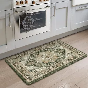 Anti Fatigue Kitchen Mats for Floor 20" x 31" Green Cushioned Kitchen RugsNon... - Picture 1 of 6