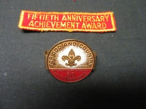 1960 BSA 50th Anniversary Metal Neckerchief Slide & Achievement Award CovJ - Picture 1 of 1