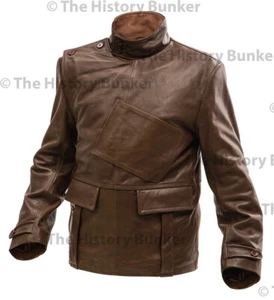 WW1 British RFC Royal Flying Corps short leather coat- MADE TO YOUR SIZES - Picture 1 of 3