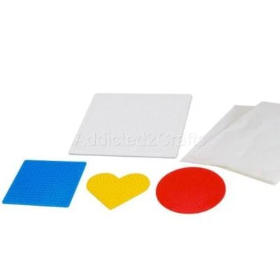 4 Hama Peg Boards Template Heart Round Square Perler Iron-on Beads 5mm Art Gift - Image 1 of 4
