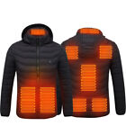 Men's Heated Coat 15 Zones Electric Heating Coat Usb Charging Warm Jacket Usa