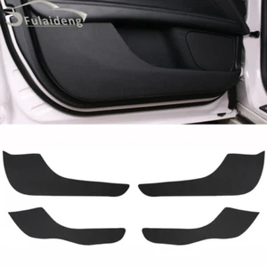 For Lincoln MKZ 2017-2020 Black Leather Car Door Anti-Kick Pad Guard Cover Trim - Picture 1 of 8