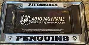 PITTSBURGH PENGUINS NHL LICENSE PLATE AUTO TAG COVER BLACK AND GOLD - Picture 1 of 1