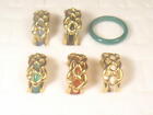 4...  Rings  Designer 18ktep Gold  With  Acryic Insert  Wholesale  Lot 591.4