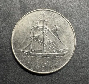 NORWAY 5 Kroner 1975 150th Anniversary of Immigration to America Rare 1.1M Mint - Picture 1 of 3