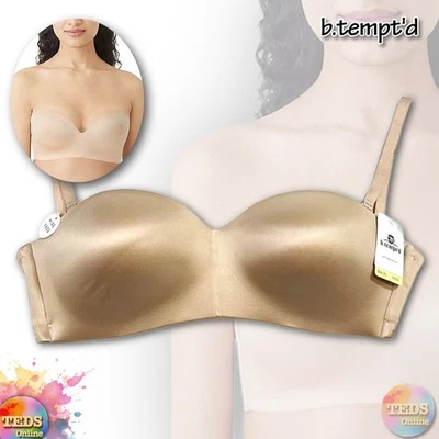 Base inalámbrica sin tirantes 954281 desnuda nueva con etiquetas b.tempt'd by Wacoal 34DD Future Foto 1 de 4