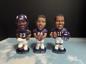 Minnesota Vikings Bobble Dobbles Bobblehead Lot of 3 Randy Moss Culpepper NFL - Picture 1 of 24
