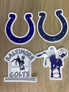 Lot of 4 Indianapolis Colts Retro Logo Sticker 2”-2 1/2” Ship From USA🇺🇸 - Picture 1 of 2