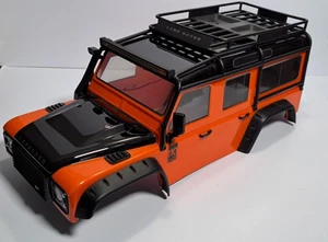 Traxxas Trx4 DEFENDER BODY ONLY (Orange) Led Lights + Adventure Edition + Extras - Picture 1 of 18