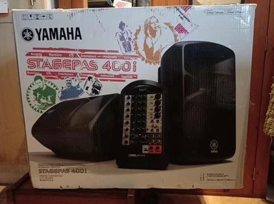Originalverpackte Yamaha Stagepas 400i tragbare PA-Anlage einmal benutzt plus neue Ständer  - Bild 1 von 4