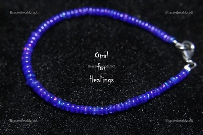 Joia corrente casamento pedra opala etíope prata 925 oferta dia das irmãs - Imagem 1 de 4