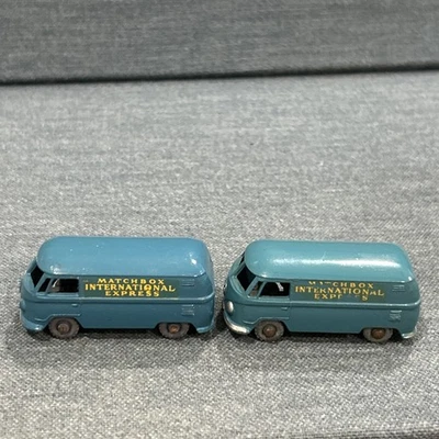 2ea Lesney Matchbox 34 Volkswagen Microvan Grey Plastic Wheels and Metal Wheels - Image 1 of 4