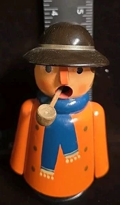 Erzgebirge Palace Smoker Orange Jacket Brown Hat Incense Burner NO STAND - Picture 1 of 5