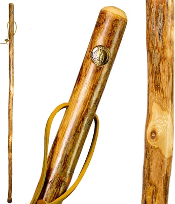Rustic Wood Walking Stick, Hardwood, Traditional Style Handle, for Men & Women,  - Image 1 of 4