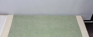 NAMAY SAMAY ZEIMOTO MOSS GREEN GEO 100% LINEN DESIGNER FABRIC 19" LONG 51"W - Picture 1 of 6
