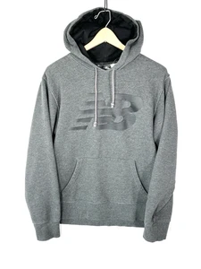 Sudadera New Balance Manga Larga Para Hombre Grande Gris Logo Correr Sudadera con Capucha - Imagen 1 de 16