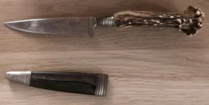 Rostfrei Solingen Ackermanncher Knife Antler Handle German 3.5" Blade & Sheath - Picture 1 of 3
