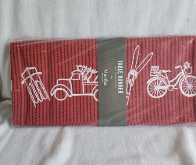 Martha Steward/Macy's table runner 14" by 72" NEW unopened package red/black  - Image 1 of 4