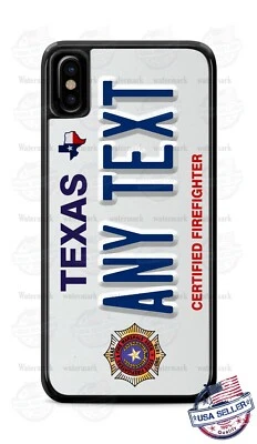 Funda de teléfono personalizada de bombero certificado por Texas para iPhone Samsung LG Google Foto 1 de 4
