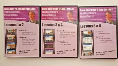 TAME YOUR PC IN 6 EASY LESSONS (TIM WAKELING'S VIDEO COURSE) ON 3 DISCS. - Image 1 of 2