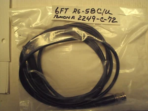 Coax jumper BNC male-BNC male, strain reliefs; 6 ft, RG-58C/U; Pomona 2249-C-72 - Picture 1 of 1