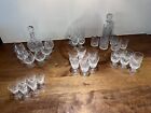 Royal Doulton Juno Lead Crystal. Set Of 2 Decanters And 6 X 6 Glasses & 2 Spares
