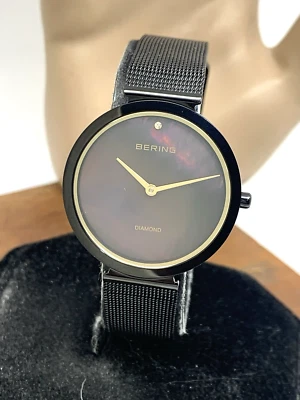Reloj Bering Mujer 18132-132 Cuarzo Negro Madreperla Dial Acero 32mm Foto 1 de 4