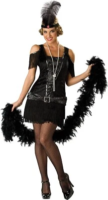 InCharacter Costumes 240201 Womens Fabulous Flapper Costume Multi/Black Size L - Image 1 of 2