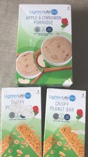 Lighterlife Fast 8 Crispy Peanut Bars & 4 Apple Cinnamon Porridge BBE 06/21