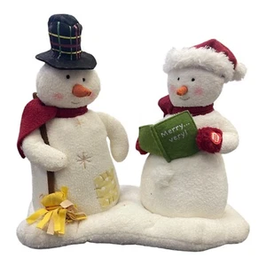 2003 Hallmark Animated Singing Jingle Pals muñecos de nieve pareja funciona! - Imagen 1 de 5