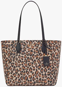 Kate Spade Poppy Leopard große Beuteltasche Gepard KH461 Leopardo Tiermotiv neu mit Etikett $ 399 - Bild 1 von 10