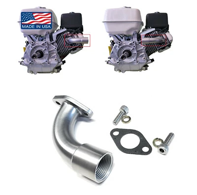  Tubulação de escape baixa e curta para Predator 301 e 420cc, Honda GX 240 GX270 GX390 - Imagem 1 de 4