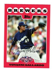 2008 Topps Opening Day #17 Yovani Gallardo Milwaukee Brewers - Picture 1 of 2