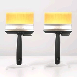 2 X Fence Brush Shed 5 " Multipurpose Wide Block Paint Wood Decking Garden - Picture 1 of 10